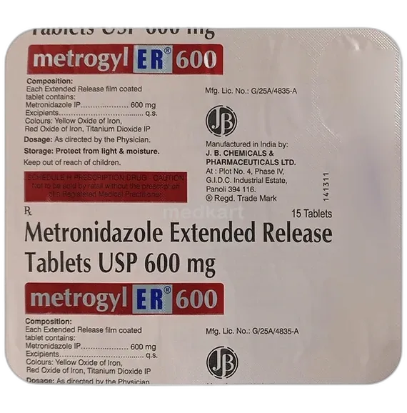 metrogyl er tablet 15's